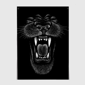 Постер с принтом Черная пантера , 100% бумага
 | бумага, плотность 150 мг. Матовая, но за счет высокого коэффициента гладкости имеет небольшой блеск и дает на свету блики, но в отличии от глянцевой бумаги не покрыта лаком | big | black | cat | danger | jungle | king | leopard | panter | panther | picture | большая | большой | джунглей | джунгли | зубы | король | кот | кошка | леопард | мелками | опасная | опасный | охотник | пантера | пасть | рисунок | хищник | 