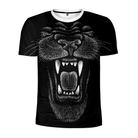 Мужская футболка 3D спортивная с принтом Черная пантера , 100% полиэстер с улучшенными характеристиками | приталенный силуэт, круглая горловина, широкие плечи, сужается к линии бедра | Тематика изображения на принте: big | black | cat | danger | jungle | king | leopard | panter | panther | picture | большая | большой | джунглей | джунгли | зубы | король | кот | кошка | леопард | мелками | опасная | опасный | охотник | пантера | пасть | рисунок | хищник | 