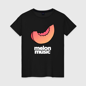 Женская футболка хлопок с принтом MELON MUSIC , 100% хлопок | прямой крой, круглый вырез горловины, длина до линии бедер, слегка спущенное плечо | mayot | melon | music | seemee | yungway | вэй | дыни | майот | мелон | мьюзик | сими | янг | янгвэй