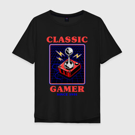 Мужская футболка хлопок Oversize с принтом Classic Gamer , 100% хлопок | свободный крой, круглый ворот, “спинка” длиннее передней части | Тематика изображения на принте: 8 bit | 8 бит | 8bit | 8бит | boomer | dendy | game | gamer | games | geek | joystick | nerd | oldschool | sega | бумер | гик | дед | денди | джойстик | для гика | для гиков | игра | игры | классика | классические | нерд | олдскул | с