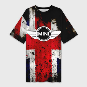 Платье-футболка 3D с принтом Mini Cooper ,  |  | bmw | mini | mini cooper | авто | англия | бмв | британия | великобритания | машина | мини | мини купер | тачка