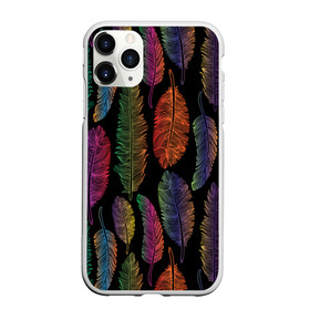 Чехол для iPhone 11 Pro матовый с принтом Неоновые перья , Силикон |  | color | colorful | colors | feather | feathers | gradient | light | lights | neon | волшебное | волшебные | градиент | краска | красочные | неон | неоновые | огни | перышки | перья | птиц | птицы | птичье | разноцветные | световое