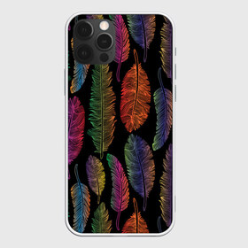 Чехол для iPhone 12 Pro Max с принтом Неоновые перья , Силикон |  | color | colorful | colors | feather | feathers | gradient | light | lights | neon | волшебное | волшебные | градиент | краска | красочные | неон | неоновые | огни | перышки | перья | птиц | птицы | птичье | разноцветные | световое