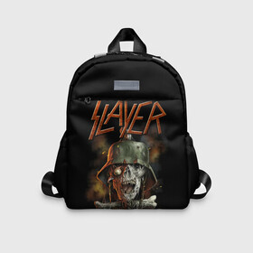 Детский рюкзак 3D с принтом Slayer , 100% полиэстер | лямки с регулируемой длиной, сверху петелька, чтобы рюкзак можно было повесить на вешалку. Основное отделение закрывается на молнию, как и внешний карман. Внутри дополнительный карман. По бокам два дополнительных кармашка | kerry king | musical group | repentless | slayer | tom araya | метал | том арайа | трэш