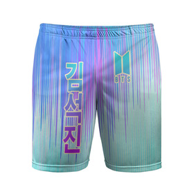 Мужские шорты спортивные с принтом BTS ,  |  | bangtan | bighit | boy | fake love | j hope | jimin | jin | jungkook | korea | kpop | live | luv | mic drop | rm | suga | v | with | бтс | кей | поп