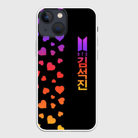 Чехол для iPhone 13 mini с принтом BTS ,  |  | bangtan | bighit | boy | fake love | j hope | jimin | jin | jungkook | korea | kpop | live | luv | mic drop | rm | suga | v | with | бтс | кей | поп