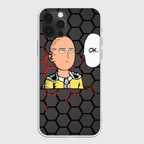 Чехол для iPhone 12 Pro Max с принтом АНИМЕ , Силикон |  | Тематика изображения на принте: anime | okay | one punch man | аниме | ван панч мен | ванпанчмен | ок