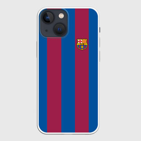 Чехол для iPhone 13 mini с принтом FC Barcelona 20 21 ,  |  | barcelona | champions | fc | fc barcelona 20 21 | fcb | football club | league | lionel | messi | spain | sport | барселона | испания | лига | лионель | месси | спортивные | униформа | фирменые цвета | фк | футбольный клуб | чемпионов