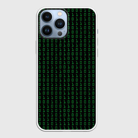 Чехол для iPhone 13 Pro Max с принтом Бинарный код ,  |  | 1 и 0 | binary | computer | green | matrix | programming | stream | streaming | system | бинарный | буквы | двоичная | двоичный | единицы | зеленые | код | кода | компьютерный | матрица | нули | поток | программирование | символы