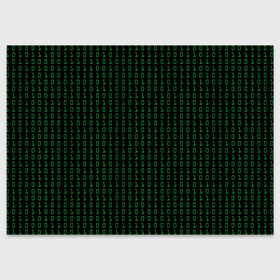 Поздравительная открытка с принтом Бинарный код , 100% бумага | плотность бумаги 280 г/м2, матовая, на обратной стороне линовка и место для марки
 | 1 и 0 | binary | computer | green | matrix | programming | stream | streaming | system | бинарный | буквы | двоичная | двоичный | единицы | зеленые | код | кода | компьютерный | матрица | нули | поток | программирование | символы