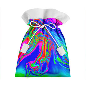 Подарочный 3D мешок с принтом Краска , 100% полиэстер | Размер: 29*39 см | абстракция | брызги | краска | лето | море | неон | океан | пальма | радуга | разводы | текстура | цвет краски