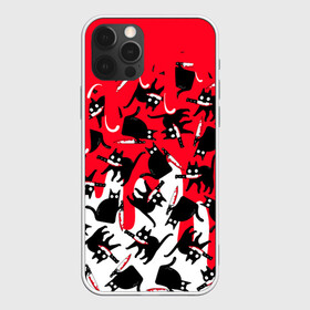 Чехол для iPhone 12 Pro с принтом WHAT CAT  , силикон | область печати: задняя сторона чехла, без боковых панелей | art | black | black cat | cat | dark | dark cat | what | what cat | what mem | арт | вопрос | интернет мем | кот | кот арт | кот мем | кошачье лицо | кошачья мордочка | мем | нож | прикол | прикольный кот | убица | чёрный | чёрный кот