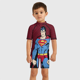 Детский купальный костюм 3D с принтом I am your Superman , Полиэстер 85%, Спандекс 15% | застежка на молнии на спине | man | steel | superman | vdzajul | супермен | супермэн