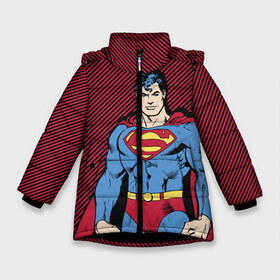 Зимняя куртка для девочек 3D с принтом I am your Superman , ткань верха — 100% полиэстер; подклад — 100% полиэстер, утеплитель — 100% полиэстер. | длина ниже бедра, удлиненная спинка, воротник стойка и отстегивающийся капюшон. Есть боковые карманы с листочкой на кнопках, утяжки по низу изделия и внутренний карман на молнии. 

Предусмотрены светоотражающий принт на спинке, радужный светоотражающий элемент на пуллере молнии и на резинке для утяжки. | Тематика изображения на принте: man | steel | superman | vdzajul | супермен | супермэн