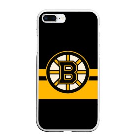Чехол для iPhone 7Plus/8 Plus матовый с принтом BOSTON BRUINS NHL , Силикон | Область печати: задняя сторона чехла, без боковых панелей | black | boston | bruins | hockey | ice | logo | nhl | sport | usa | бостон | брюинз | логотип | нхл | спорт | хоккей