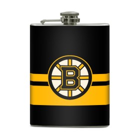 Фляга с принтом BOSTON BRUINS NHL , металлический корпус | емкость 0,22 л, размер 125 х 94 мм. Виниловая наклейка запечатывается полностью | Тематика изображения на принте: black | boston | bruins | hockey | ice | logo | nhl | sport | usa | бостон | брюинз | логотип | нхл | спорт | хоккей