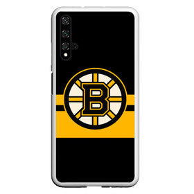 Чехол для Honor 20 с принтом BOSTON BRUINS NHL , Силикон | Область печати: задняя сторона чехла, без боковых панелей | black | boston | bruins | hockey | ice | logo | nhl | sport | usa | бостон | брюинз | логотип | нхл | спорт | хоккей