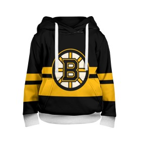 Детская толстовка 3D с принтом BOSTON BRUINS NHL , 100% полиэстер | двухслойный капюшон со шнурком для регулировки, мягкие манжеты на рукавах и по низу толстовки, спереди карман-кенгуру с мягким внутренним слоем | black | boston | bruins | hockey | ice | logo | nhl | sport | usa | бостон | брюинз | логотип | нхл | спорт | хоккей