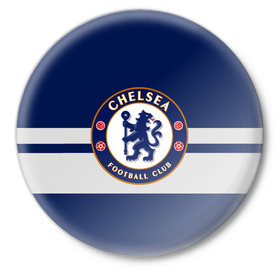 Значок с принтом FC CHELSEA ,  металл | круглая форма, металлическая застежка в виде булавки | chelsea | england | football | london | sport | абрамович | логотип | лондон | спорт | футбол | челси