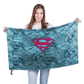 Флаг 3D с принтом Man of steel , 100% полиэстер | плотность ткани — 95 г/м2, размер — 67 х 109 см. Принт наносится с одной стороны | man | steel | superman | vdzajul | супермен | супермэн