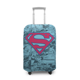 Чехол для чемодана 3D с принтом Man of steel , 86% полиэфир, 14% спандекс | двустороннее нанесение принта, прорези для ручек и колес | man | steel | superman | vdzajul | супермен | супермэн