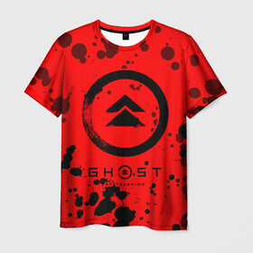 Мужская футболка 3D с принтом GHOST OF TSUSHIMA , 100% полиэфир | прямой крой, круглый вырез горловины, длина до линии бедер | game | games | ghost | ghost of tsushima | japan | logo | samurai | symbol | tsushima | игра | игры | лого | логотипы | призрак | призрак цусимы | самураи | самурай | символ | символы | цусимы | япония | японская | японские | японский