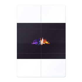 Магнитный плакат 2Х3 с принтом День и ночь , Полимерный материал с магнитным слоем | 6 деталей размером 9*9 см | nightmare moon | арт | день | звёзды | ночь | огонь | пламя | рисунок