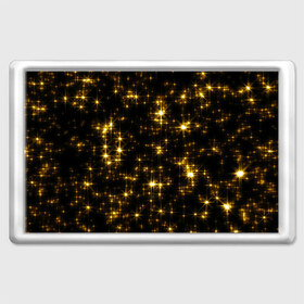Магнит 45*70 с принтом Золотые звёзды , Пластик | Размер: 78*52 мм; Размер печати: 70*45 | Тематика изображения на принте: блеск | звёзды | золото | ночь | сияние | темнота | черный