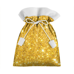 Подарочный 3D мешок с принтом Золотой блеск , 100% полиэстер | Размер: 29*39 см | Тематика изображения на принте: блеск | золото | сияние | стразы