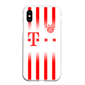 Чехол для iPhone XS Max матовый с принтом FC Bayern Munchen 2020 , Силикон | Область печати: задняя сторона чехла, без боковых панелей | Тематика изображения на принте: bayern | bayern amateure | bayern munchen | champions league | fc bayern munchen | germany | munchen | бавария | германия | левандовски | лига чемпионов | мюнхен | рибери | роббен