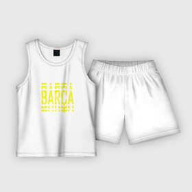 Детская пижама с шортами хлопок с принтом FC Barcelona  BARCA (2021) ,  |  | 0x000000123 | barca | barcelona | fcb | messi | барса | барселона | фкб