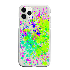 Чехол для iPhone 11 Pro матовый с принтом КИСЛОТНЫЕ БРЫЗГИ , Силикон |  | watercolor | абстракция красок | акварель | брызги красок | живопись | краска | потертость красок | текстуры
