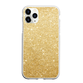 Чехол для iPhone 11 Pro Max матовый с принтом Золотой песок , Силикон |  | блеск | блёстки | золото | песок | розовое золото | розовый | сияние | стразы
