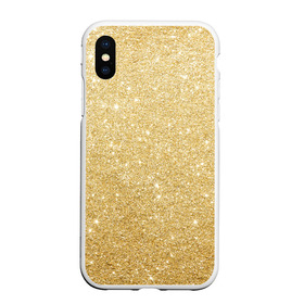 Чехол для iPhone XS Max матовый с принтом Золотой песок , Силикон | Область печати: задняя сторона чехла, без боковых панелей | блеск | блёстки | золото | песок | розовое золото | розовый | сияние | стразы