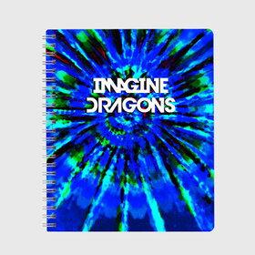 Тетрадь с принтом IMAGINE DRAGONS , 100% бумага | 48 листов, плотность листов — 60 г/м2, плотность картонной обложки — 250 г/м2. Листы скреплены сбоку удобной пружинной спиралью. Уголки страниц и обложки скругленные. Цвет линий — светло-серый
 | dan reynolds | imagine dragons | rock | дэн рейнольдс | рок