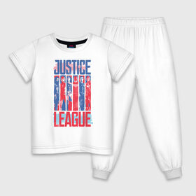 Детская пижама хлопок с принтом Justice League , 100% хлопок |  брюки и футболка прямого кроя, без карманов, на брюках мягкая резинка на поясе и по низу штанин
 | aquaman | batman | cyborg | flash | justice league movie (2017) | superman | vdpartat | wonder woman | аквамен | бетмен | лига справедливости | супермен | флеш | чудо женщина