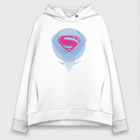 Женское худи Oversize хлопок с принтом Superman , френч-терри — 70% хлопок, 30% полиэстер. Мягкий теплый начес внутри —100% хлопок | боковые карманы, эластичные манжеты и нижняя кромка, капюшон на магнитной кнопке | justice league movie (2017) | superman | vdpartat | знак | лига справедливости | логотип | супермен