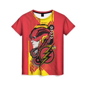 Женская футболка 3D с принтом The Flash , 100% полиэфир ( синтетическое хлопкоподобное полотно) | прямой крой, круглый вырез горловины, длина до линии бедер | flash | justice league movie | vdpartat | лига справедливости | супер герои | флеш
