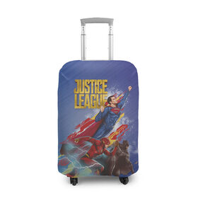 Чехол для чемодана 3D с принтом Justice League , 86% полиэфир, 14% спандекс | двустороннее нанесение принта, прорези для ручек и колес | batman | flesh | justice league movie | superman | vdpartat | бетмен | лига справедливости | супермен | флеш