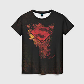 Женская футболка 3D с принтом Superman , 100% полиэфир ( синтетическое хлопкоподобное полотно) | прямой крой, круглый вырез горловины, длина до линии бедер | man | steel | superman | vdzajul | супермен | супермэн