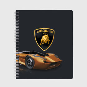 Тетрадь с принтом Lamborghini , 100% бумага | 48 листов, плотность листов — 60 г/м2, плотность картонной обложки — 250 г/м2. Листы скреплены сбоку удобной пружинной спиралью. Уголки страниц и обложки скругленные. Цвет линий — светло-серый
 | bolide | car | italy | lamborghini | motorsport | power.prestige | автомобиль | автоспорт | болид | италия | ламборгини | мощь | престиж