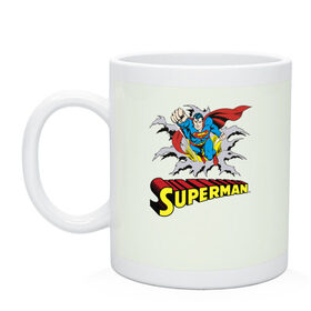 Кружка с принтом Superman , керамика | объем — 330 мл, диаметр — 80 мм. Принт наносится на бока кружки, можно сделать два разных изображения | Тематика изображения на принте: man | steel | superman | vdzajul | супермен | супермэн