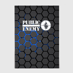 Постер с принтом PUBLIC ENEMY , 100% бумага
 | бумага, плотность 150 мг. Матовая, но за счет высокого коэффициента гладкости имеет небольшой блеск и дает на свету блики, но в отличии от глянцевой бумаги не покрыта лаком | public enemy | rap | музыка | паблик энеми | рэп