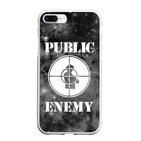 Чехол для iPhone 7Plus/8 Plus матовый с принтом PUBLIC ENEMY , Силикон | Область печати: задняя сторона чехла, без боковых панелей | Тематика изображения на принте: public enemy | rap | музыка | паблик энеми | рэп