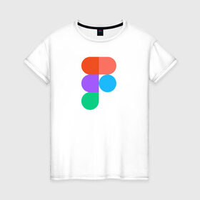 Женская футболка хлопок с принтом Figma , 100% хлопок | прямой крой, круглый вырез горловины, длина до линии бедер, слегка спущенное плечо | cmyk | design | designer | illustrator | photoshop | rgb | дезигнер | дизайн | дизанер | ргб