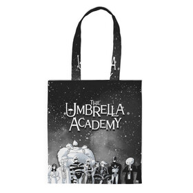 Шоппер 3D с принтом The Umbrella Academy , 100% полиэстер | Плотность: 200 г/м2; Размер: 34×35 см; Высота лямок: 30 см | the umbrella academy | umbrella | академия амбрелла | амбрелла | герб | зонтик