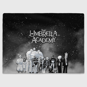 Плед 3D с принтом The Umbrella Academy , 100% полиэстер | закругленные углы, все края обработаны. Ткань не мнется и не растягивается | the umbrella academy | umbrella | академия амбрелла | амбрелла | герб | зонтик