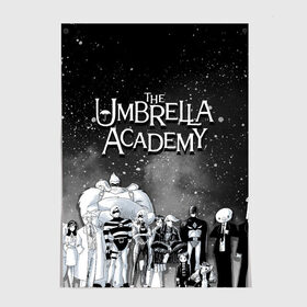 Постер с принтом The Umbrella Academy , 100% бумага
 | бумага, плотность 150 мг. Матовая, но за счет высокого коэффициента гладкости имеет небольшой блеск и дает на свету блики, но в отличии от глянцевой бумаги не покрыта лаком | the umbrella academy | umbrella | академия амбрелла | амбрелла | герб | зонтик