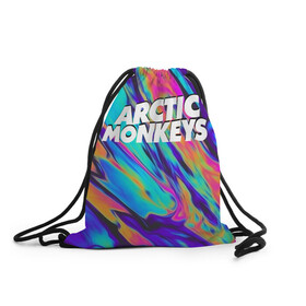 Рюкзак-мешок 3D с принтом ARCTIC MONKEYS , 100% полиэстер | плотность ткани — 200 г/м2, размер — 35 х 45 см; лямки — толстые шнурки, застежка на шнуровке, без карманов и подкладки | alex turner | arctic monkeys | rock | алекс тернер | арктик манкис | рок