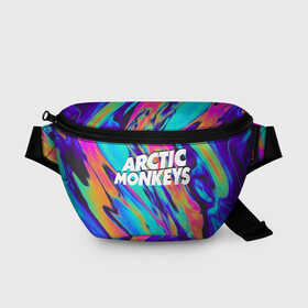 Поясная сумка 3D с принтом ARCTIC MONKEYS , 100% полиэстер | плотная ткань, ремень с регулируемой длиной, внутри несколько карманов для мелочей, основное отделение и карман с обратной стороны сумки застегиваются на молнию | alex turner | arctic monkeys | rock | алекс тернер | арктик манкис | рок